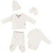 Petit Villain Prematuur Maat 44/50 Ecru 5-delige Babyset