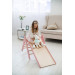 Luna Toys Roze Houten Klimrek met Glijbaan LU-36974