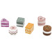 PolarB 6 stuks Houten Cake Set 44055