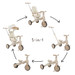 MamaLoes Quinn Beige Driewieler met Duwstang