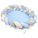 Sevibaby Blauw 3-in-1 Braided Bedbumper en Babynest 521-1