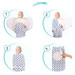 Sevibaby Blue Flower Jersey Inbakerdoek 118-170