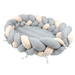 Sevibaby Grijs 3-in-1 Braided Bedbumper en Babynest 521-13