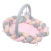 Sevibaby Roze 3-in-1 Braided Bedbumper en Babynest 521-2