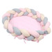 Sevibaby Roze 3-in-1 Braided Bedbumper en Babynest 521-2