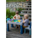 Teggi Turquoise/Navy/Grey Multifun 3-in-1 Tafel met Twee Stoeltjes TI-011-173