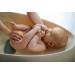 Teggi Beige Bad met Stop incl. Witte Badstandaard