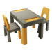 Teggi Graphite/Mustard Multifun 3-in-1 Tafel met Twee Stoeltjes TI-011-172