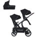 Titaniumbaby Solid Pollux Lush Black Tandem Duowagen met Reiswieg