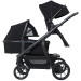 Titaniumbaby Solid Pollux Lush Black Tandem Duowagen met Reiswieg