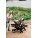 Titaniumbaby Solid Pollux Lush Black Tandem Duowagen met Reiswieg