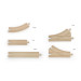 Tryco Houten Treinbaanset - Uitbreiding Rails TR-353077